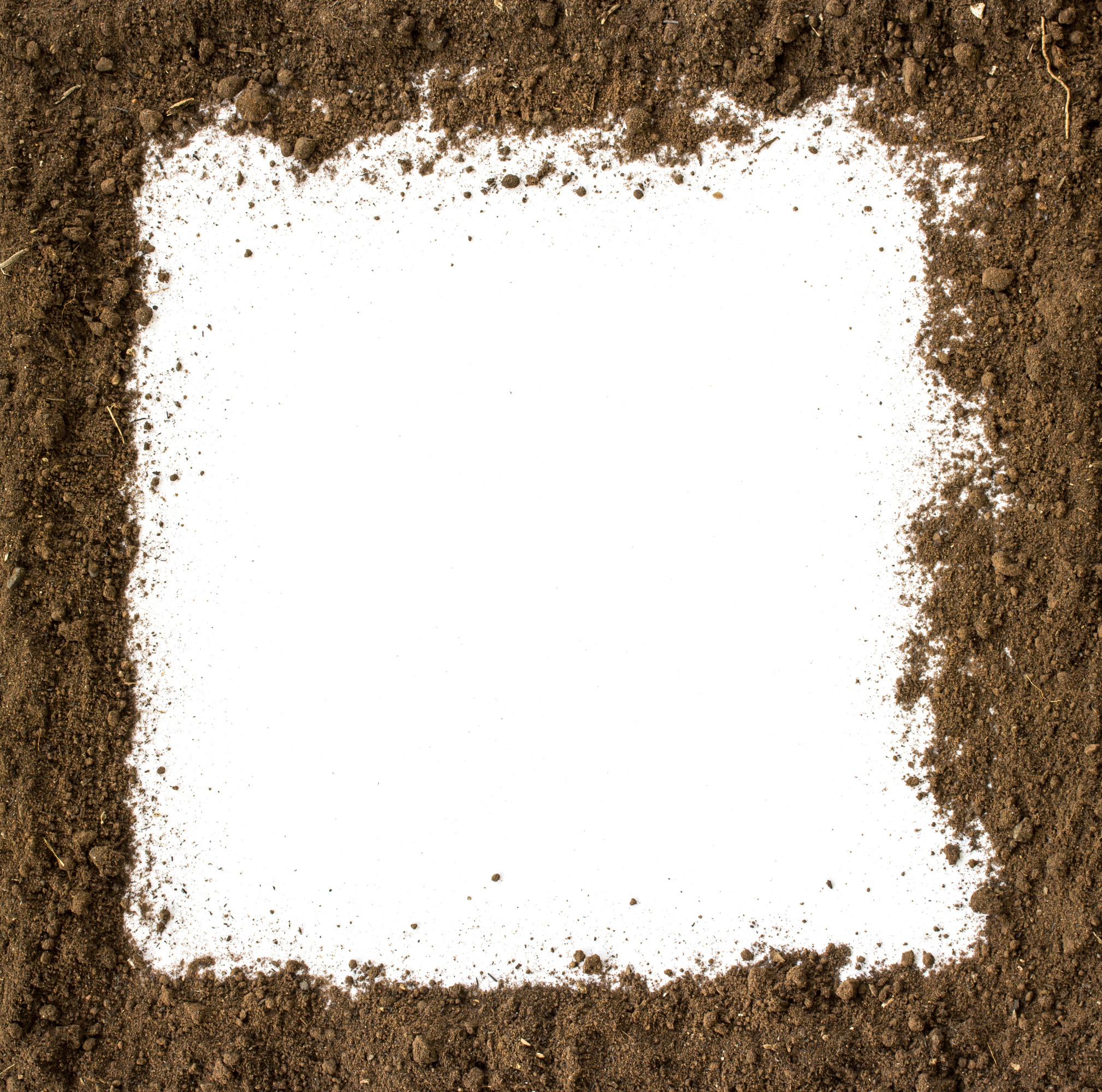 Soil Frame on white background